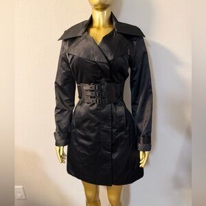 Sugarfly Black Belted Trench Coat